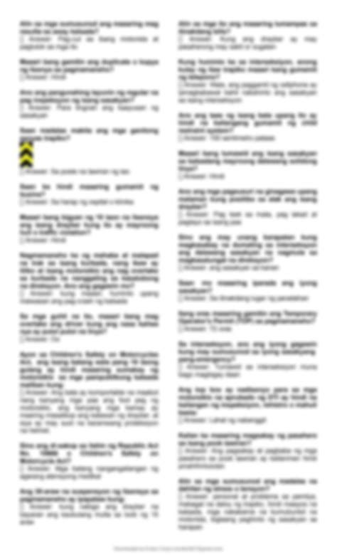 ang isang fabricated kompartimento|LTO CDE Validation Exam Tagalog Reviewer .